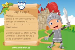 Carte Anniversaire 6 ans Enfant Chevalier